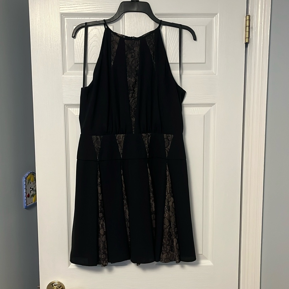 BCBG Black and lace detail dress Size 8